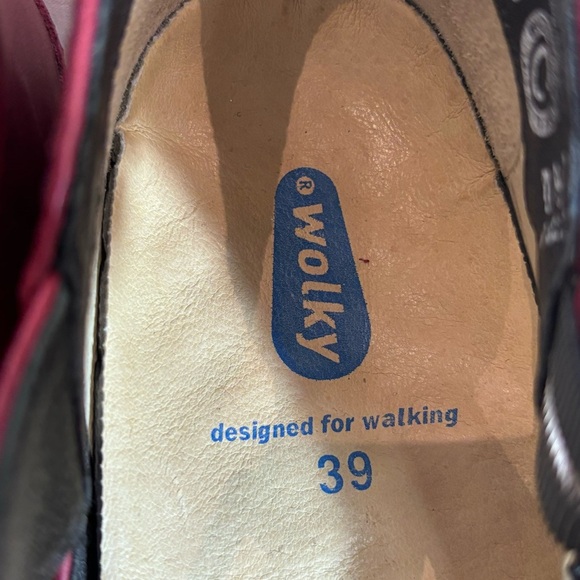 WOLKY Sz 39 Almond Toe Leather Mary Jane Style Heels Shoes - Picture 4 of 11